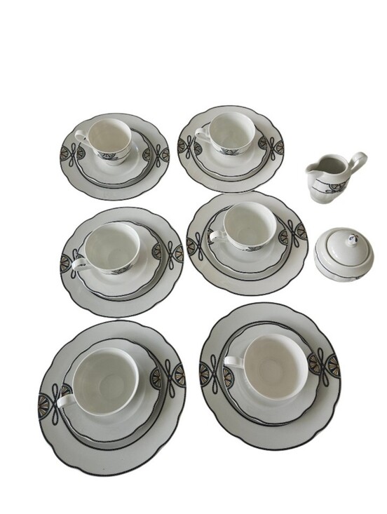 Rosenthal Other - Rosenthal Grece Pearl China Society  Dinnerware Set Of 6 Saucers Creamer Sugar